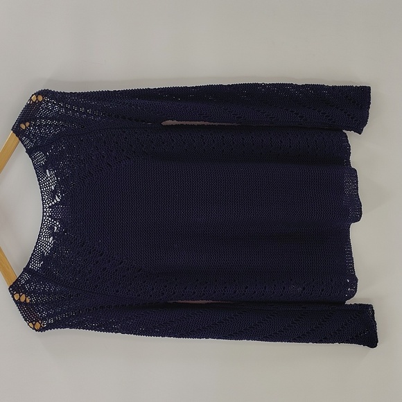 Lascana For Venus Navy Sweater Size Small Long Sleeve Loose Stitch Cover - Picture 6 of 8